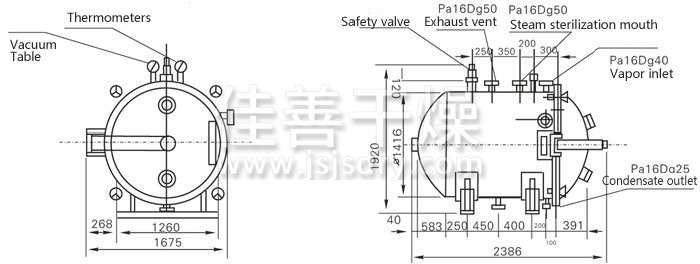 圆形静态真空干燥机结构示意图